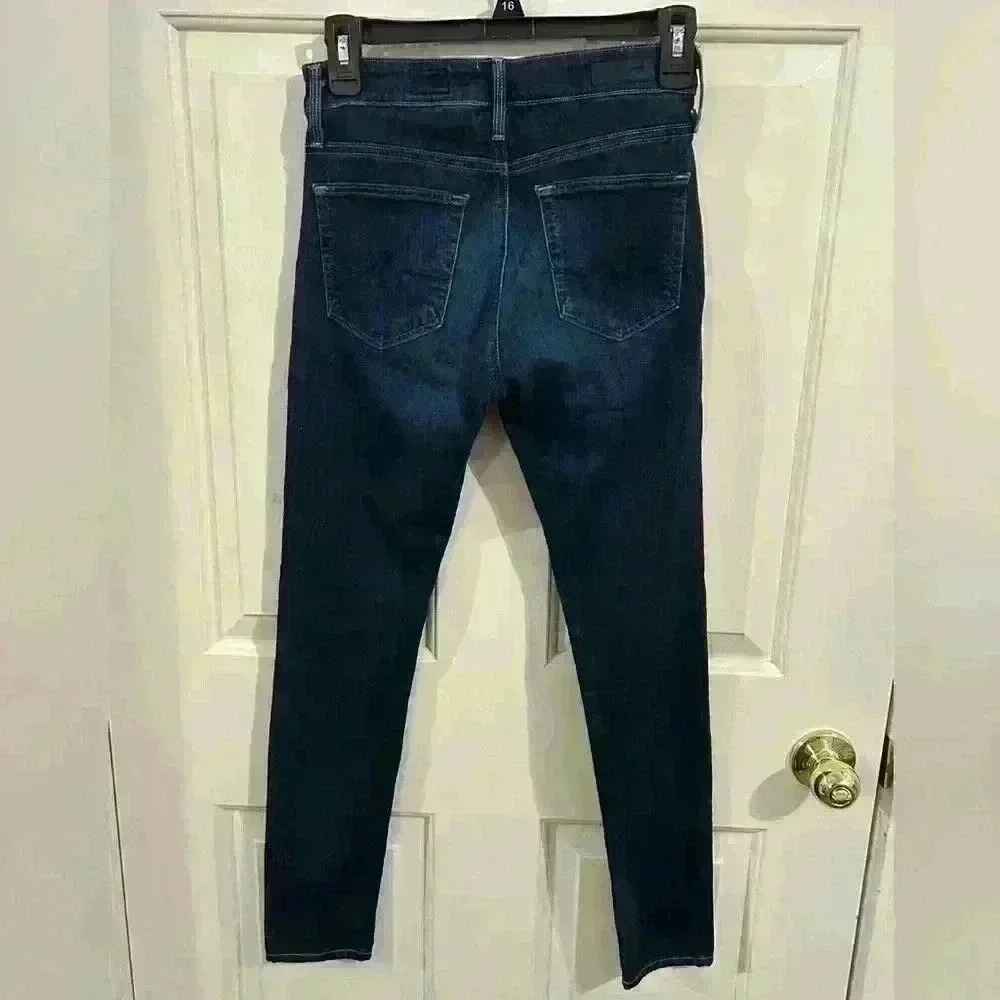 AG Jeans Women’s Size 24 Farrah High Rise Skinny Crop Dark Wash Jeans - Picture 3 of 10